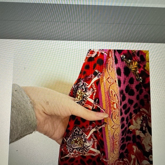 New Camilla Tie Waist Strapless Jumpsuit Artesania Mania 100% Silk Red Small - Picture 3 of 13